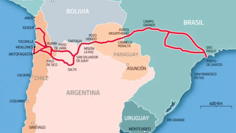 ruta brasil y chile