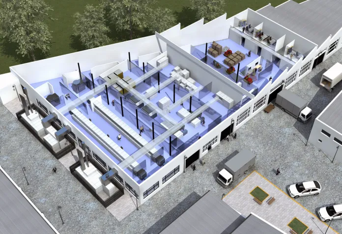 boceto de la fabrica de litio