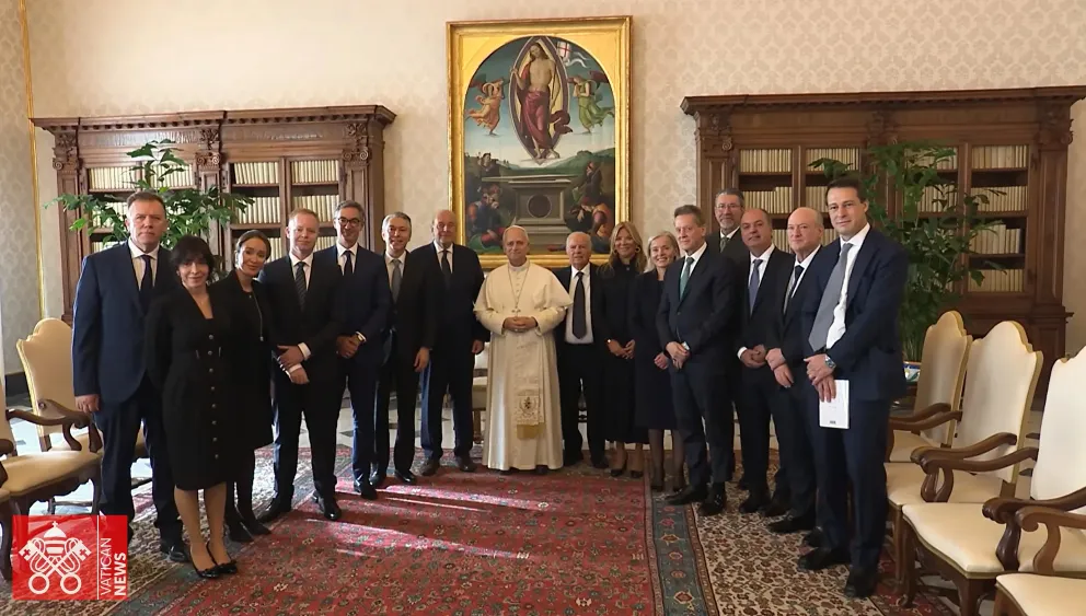 empresarioas con papa leon XiV